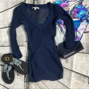 Old Navy Loose Knit Faux Crochet Pullover Sweater